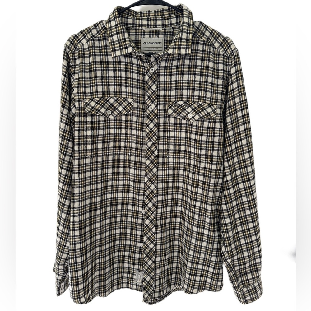 Craghoppers Button Up Shirt Plaid Flannel Button Up Size S Small